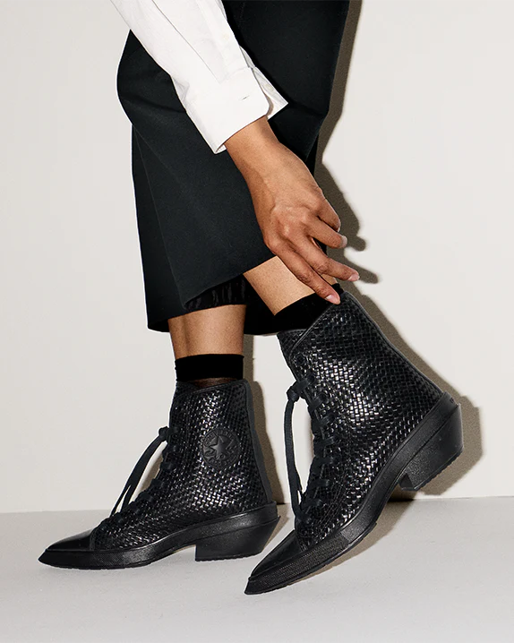 Chuck 70 De Luxe Pointed Platform Woven Leather - Image 15