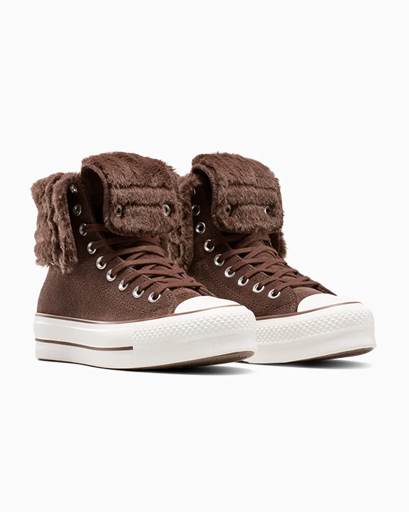 Chuck Taylor All Star Fold-Over Lift Platform XHi Faux Fur - Image 13
