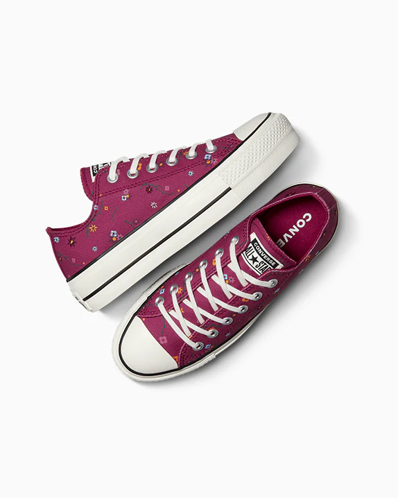 Chuck Taylor All Star Lift Platform Floral Patchwork - Image 2
