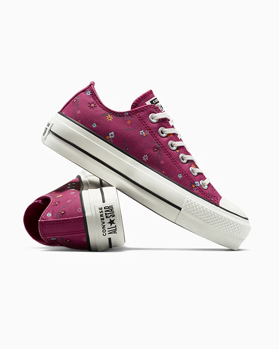 Chuck Taylor All Star Lift Platform Floral Patchwork - Image 8