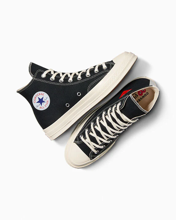 Converse X Comme des Garçons PLAY Chuck 70 OG Single Heart High Top - Image 17