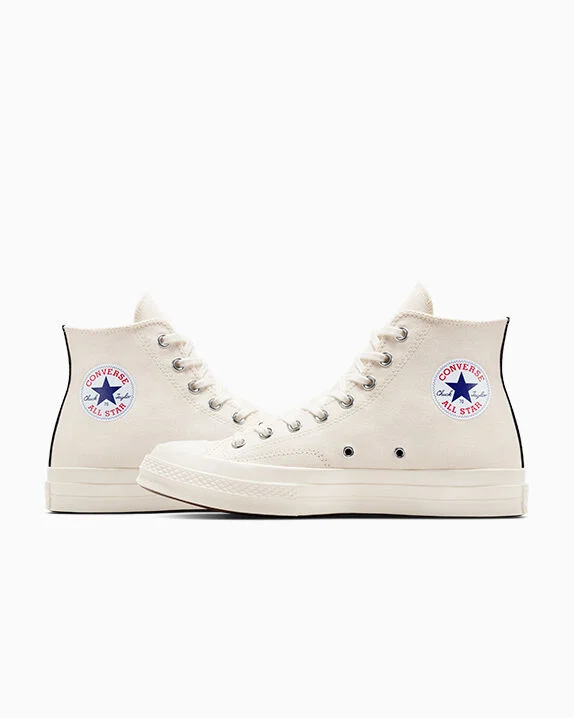 Converse X Comme des Garçons PLAY Chuck 70 OG Single Heart High Top - Image 7