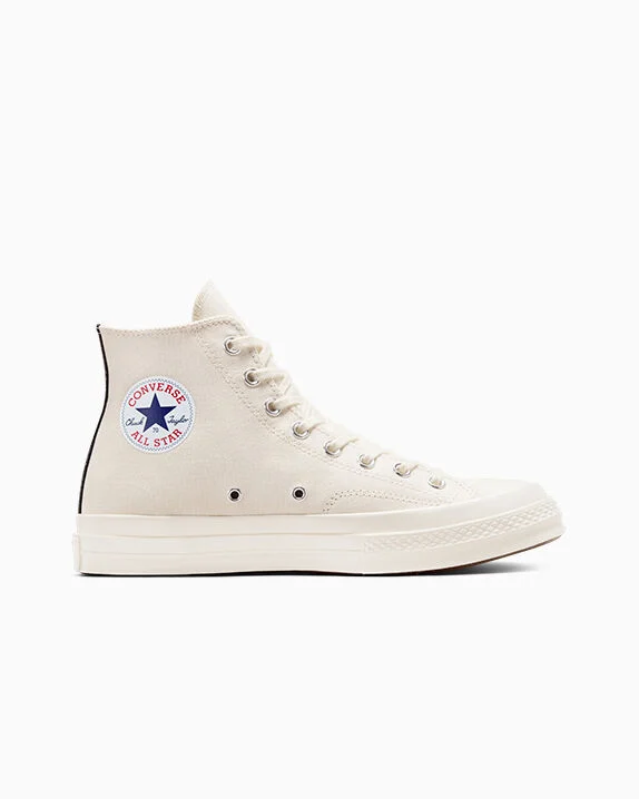 Converse X Comme des Garçons PLAY Chuck 70 OG Single Heart High Top - Image 9