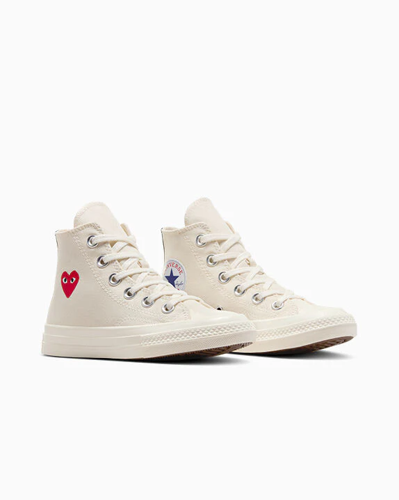 Converse X Comme des Garçons PLAY Chuck 70 OG Single Heart High Top - Image 14