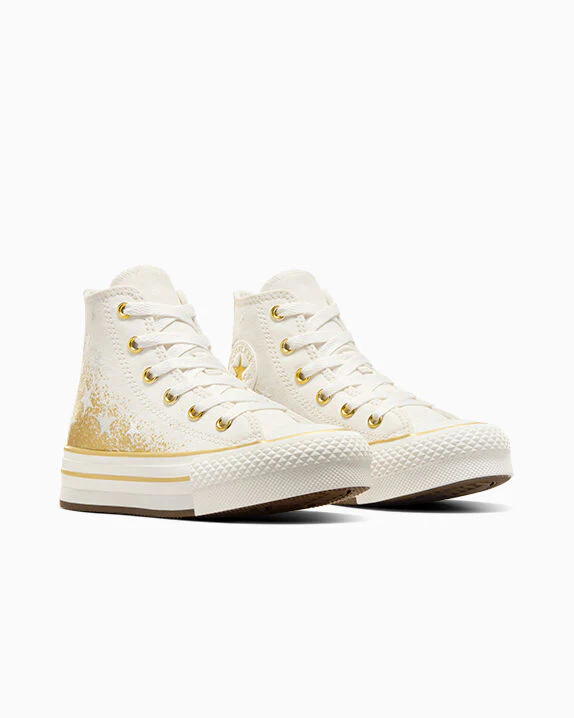Chuck Taylor All Star EVA Lift Platform Gold Stars High Top - Image 6