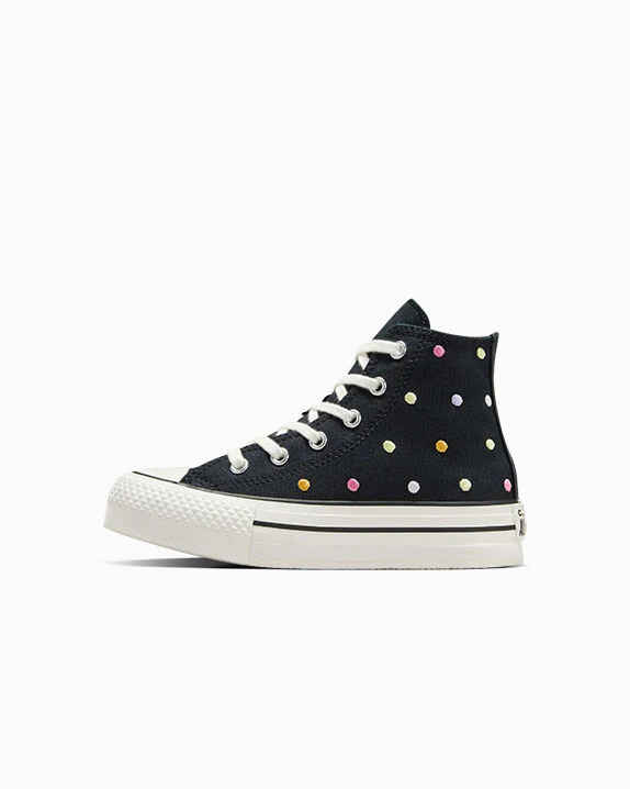 Chuck Taylor All Star Lift Embroidered Polka Dots Platform High Top - Image 5