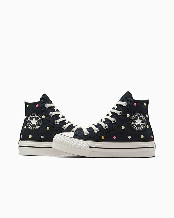 Chuck Taylor All Star Lift Embroidered Polka Dots Platform High Top - Image 6