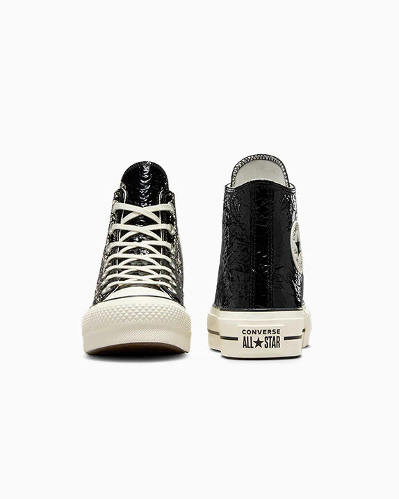 Chuck Taylor All Star Lift Platform Crinkled Leather High Top - Image 10
