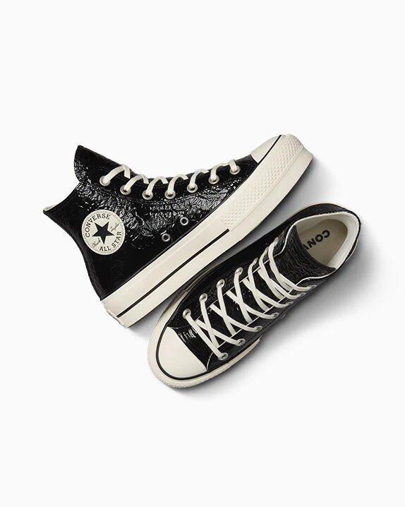 Chuck Taylor All Star Lift Platform Crinkled Leather High Top - Image 3