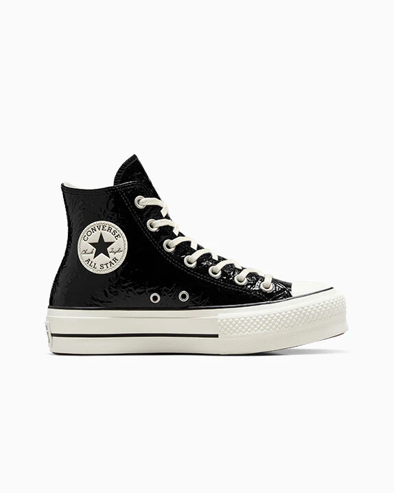 Chuck Taylor All Star Lift Platform Crinkled Leather High Top - Image 5