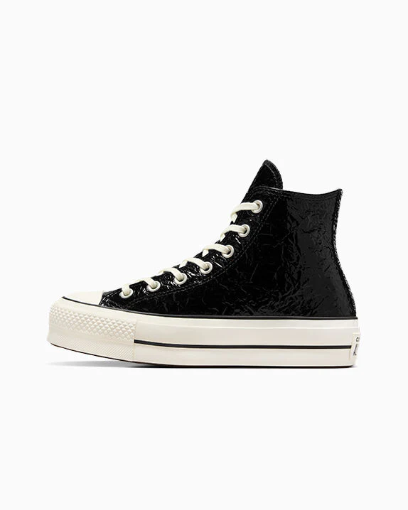 Chuck Taylor All Star Lift Platform Crinkled Leather High Top - Image 6