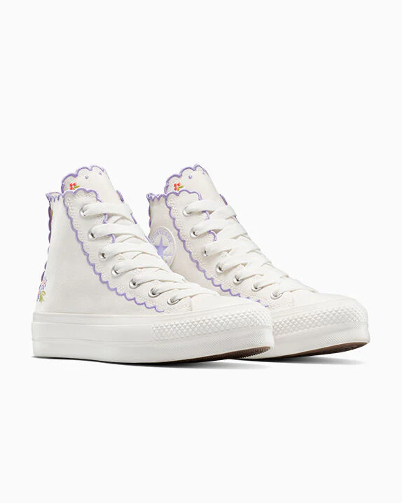 Chuck Taylor All Star Lift Platform Embroidered Flowers High Top - Image 2