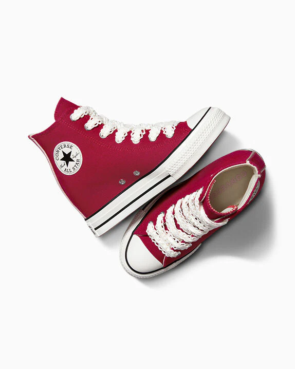 Chuck Taylor All Star Wedge Platform Crochet Laces High Top - Image 3