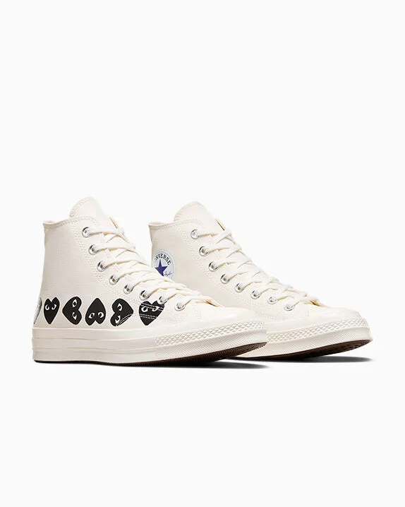 Converse x Comme des Garçons PLAY Chuck 70 Multi Heart High Top - Image 12