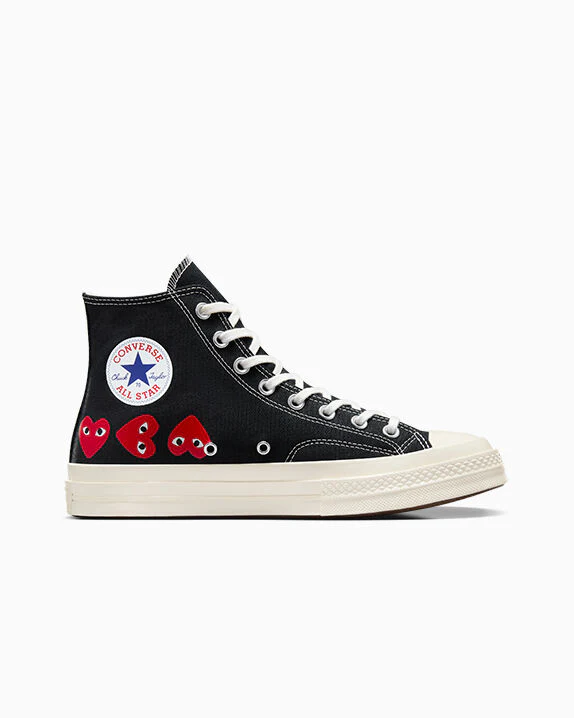 Converse x Comme des Garçons PLAY Chuck 70 Multi Heart High Top - Image 4