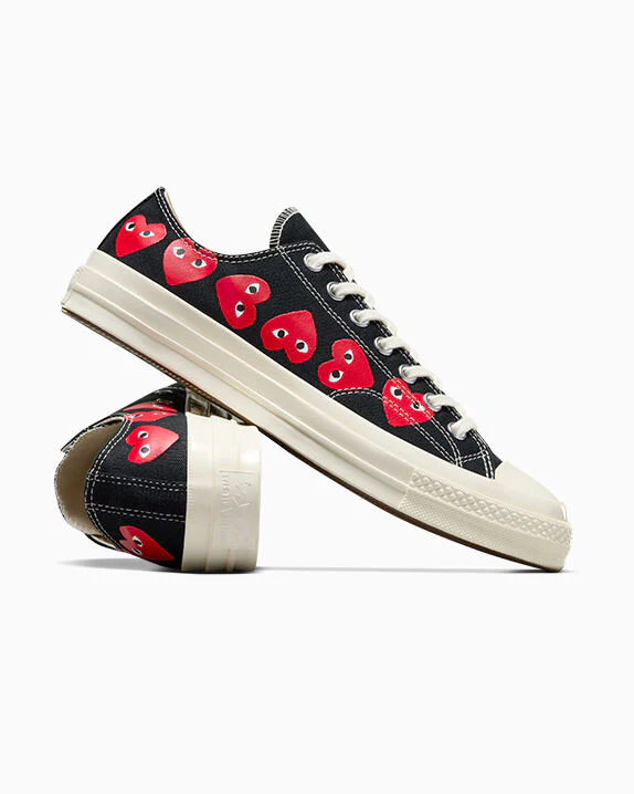 Converse x Comme des Garçons PLAY Chuck 70 Multi Heart Low Top - Image 8