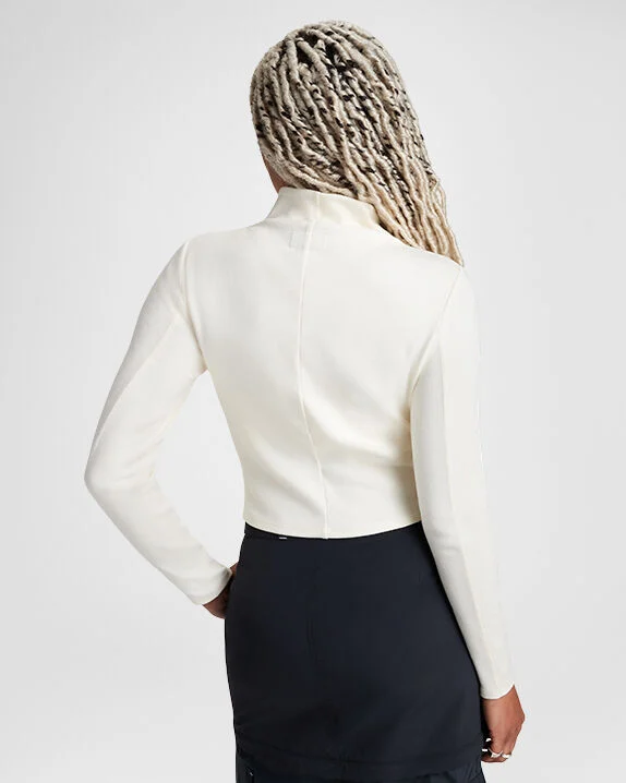 Half-Zip Mock Neck Long Sleeve Top - Image 3